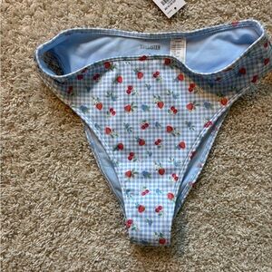 Hollister Blue Cherry Print Bikini Bottom